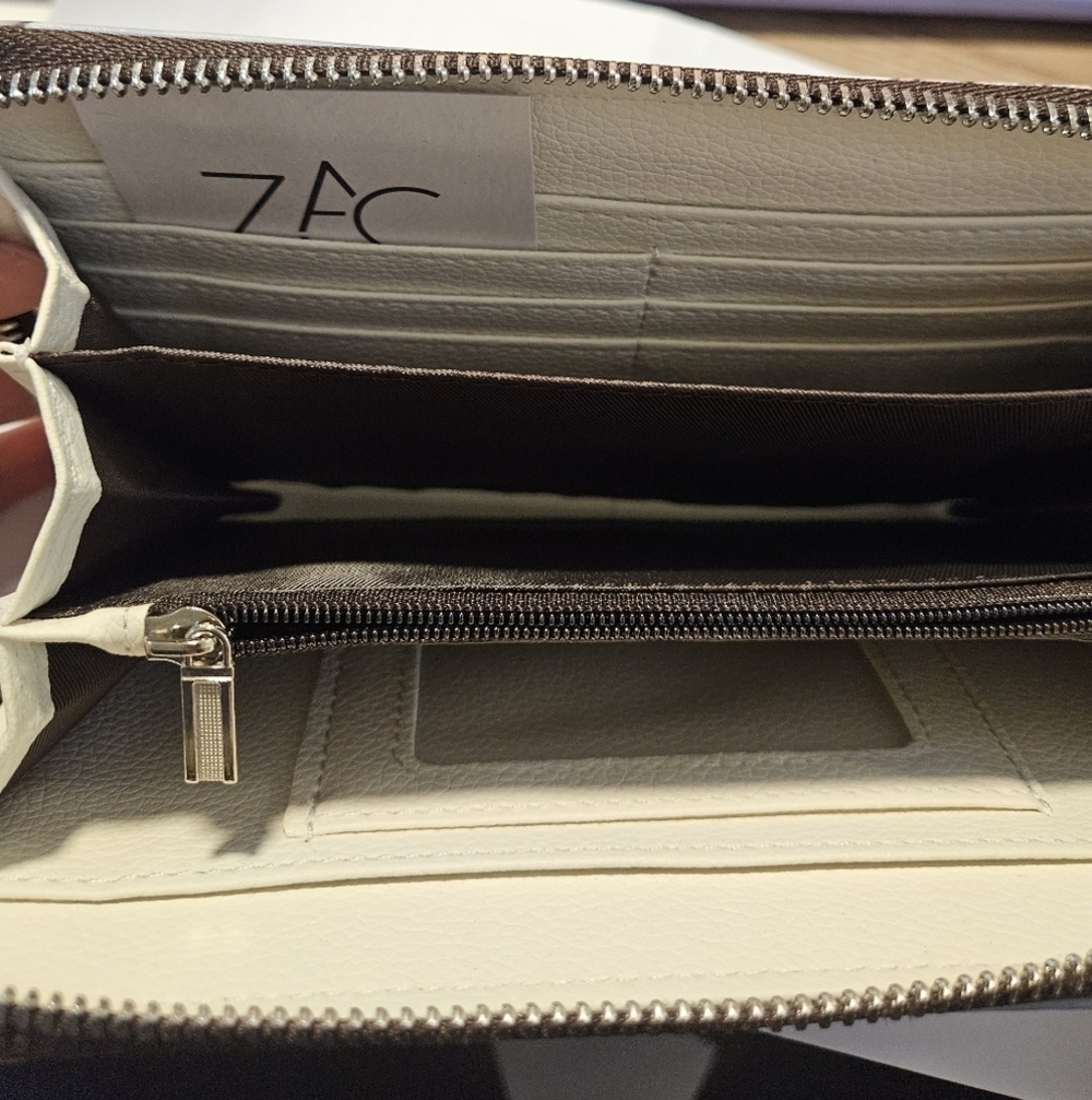 WALLET Womens VEGAN Faux Leather Ladies zipper large New ZAC - Picture 2 of 9